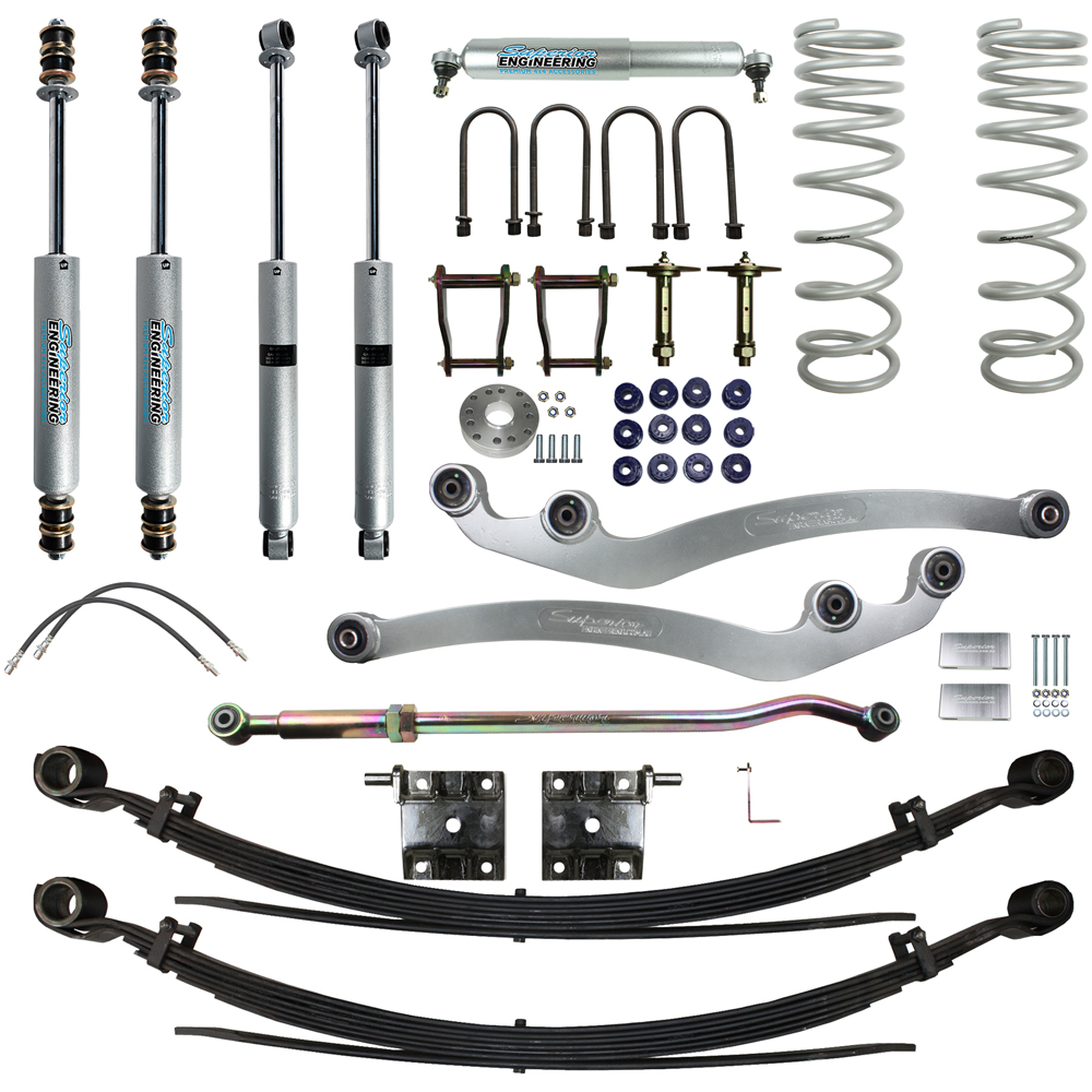 Superior Engineering 4 Inch (100mm) Lift Kit Suitable For Toyota LandCruiser 78 Series 2023 on 2.8lt 4cyl - SUP-78G3-4-KIT-4INCH